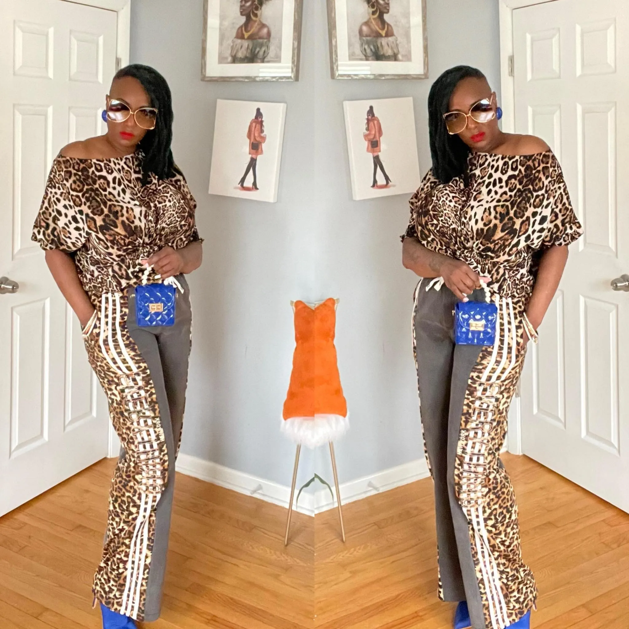 Leopard S/S Tunic Blouse
