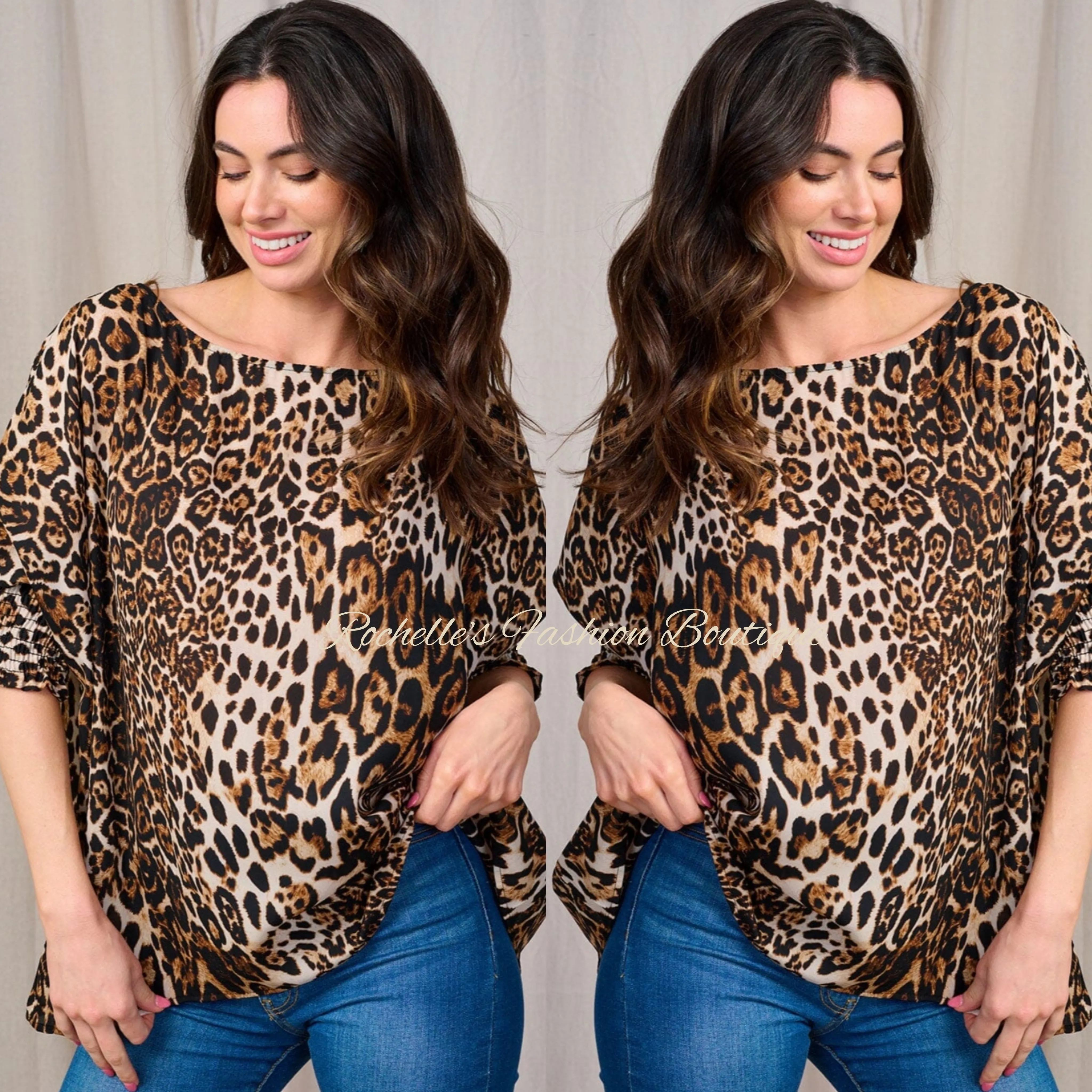 Leopard S/S Tunic Blouse