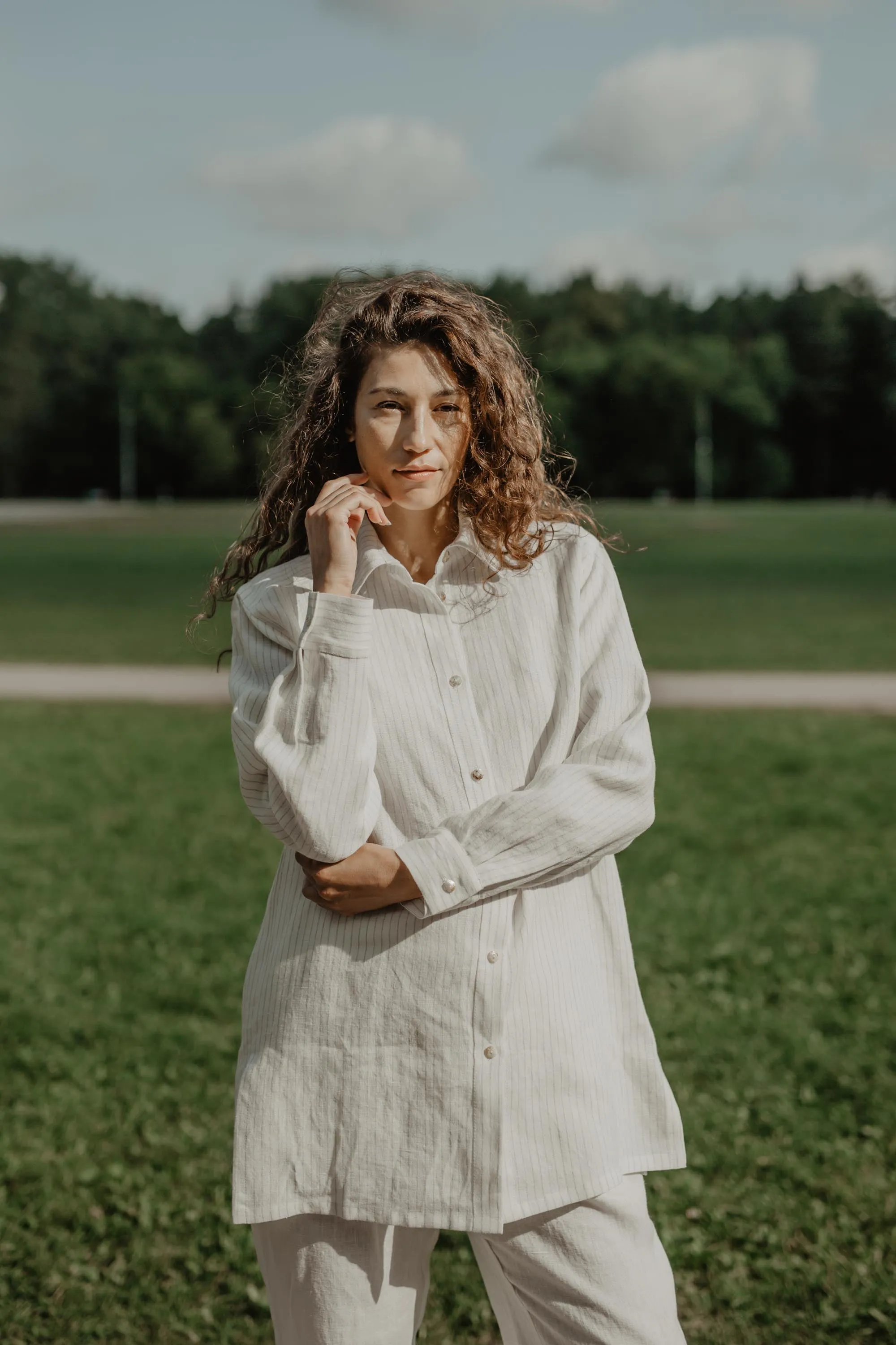 Linen oversized shirt Marrakesh by AmourLinen