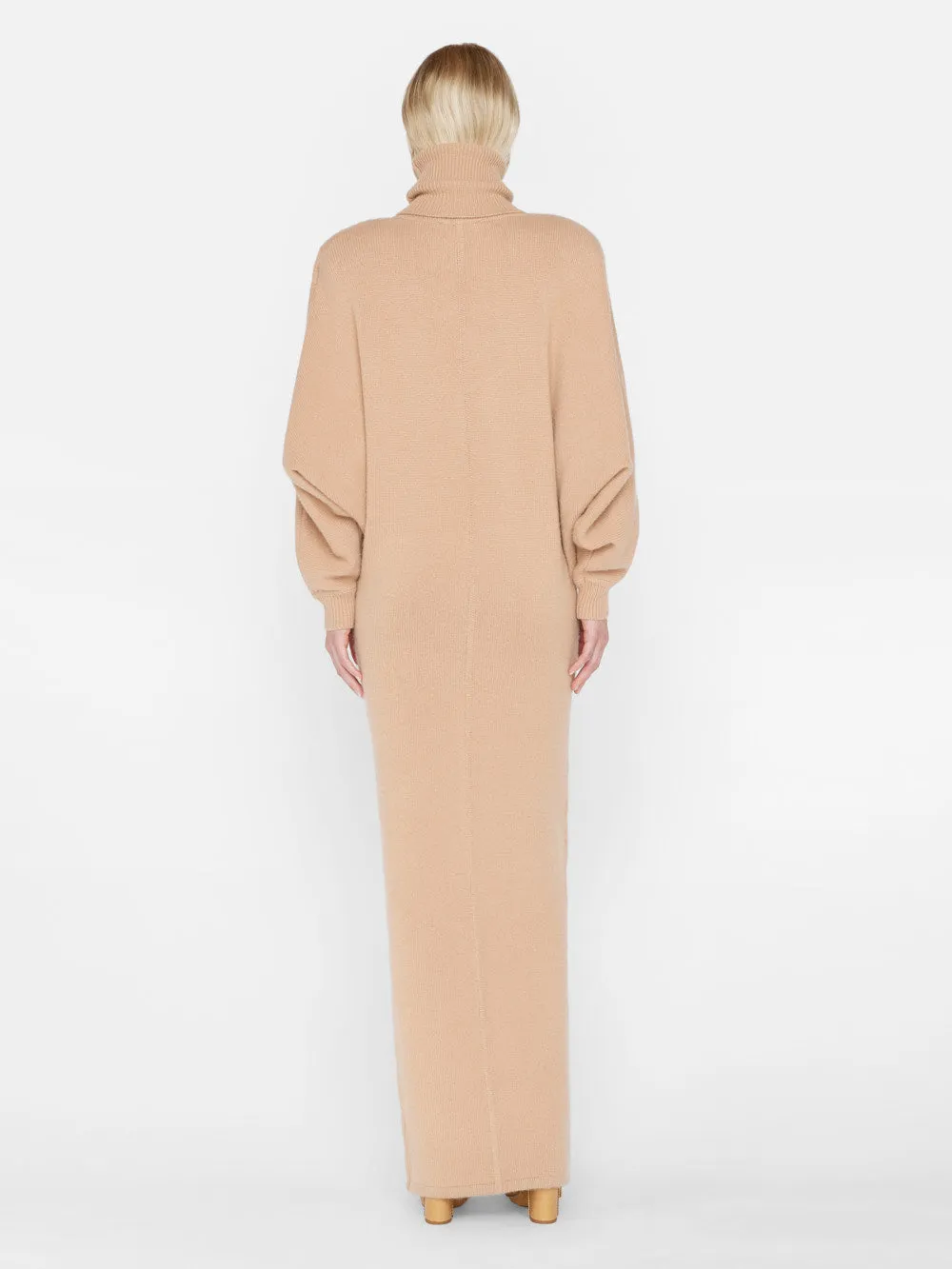 Long Cashmere Dolman Dress -- Blush