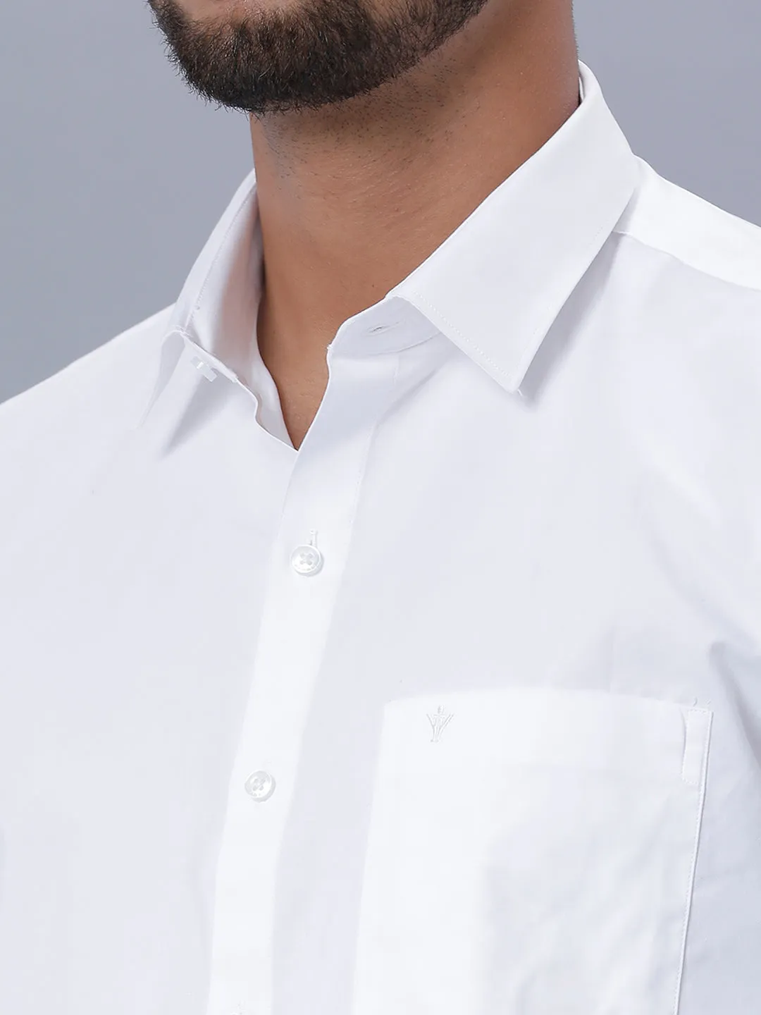Men Cotton White Full Sleeves Shirt, Single Dhoti, Towel & Belt Combo