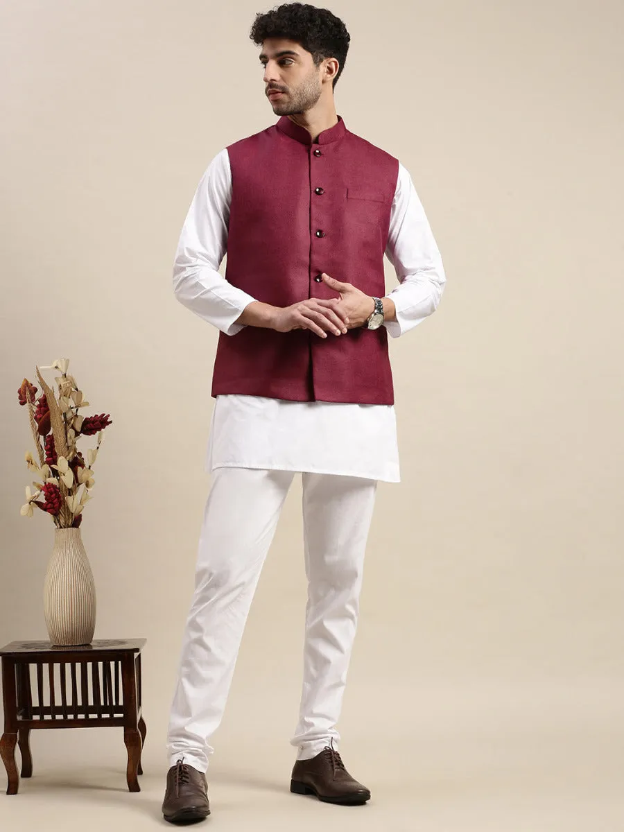 Men Ethnic Jacket Purple DW18