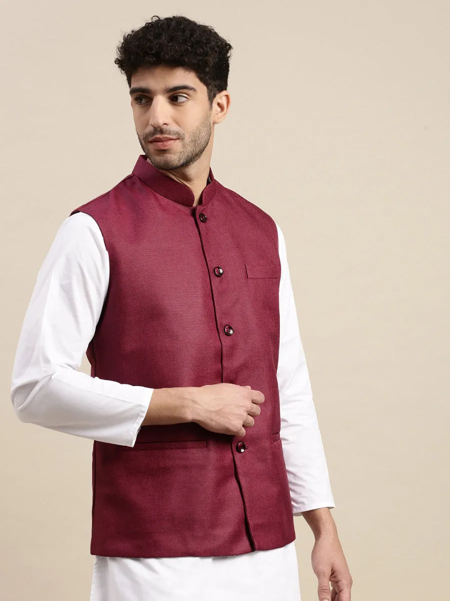 Men Ethnic Jacket Purple DW18