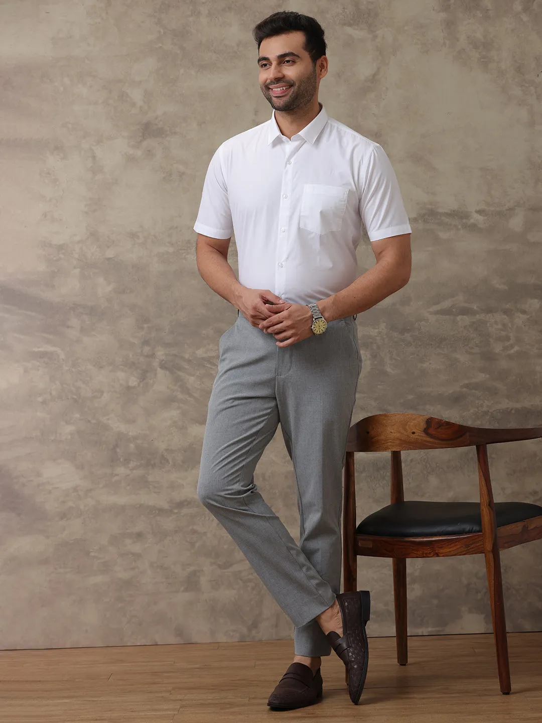 Men Premium Cotton White Shirt - Ultimate R7