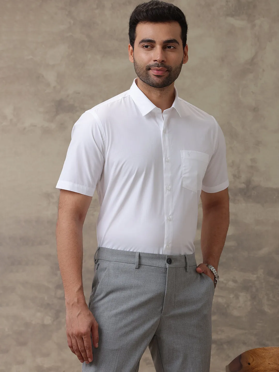 Men Premium Cotton White Shirt - Ultimate R7