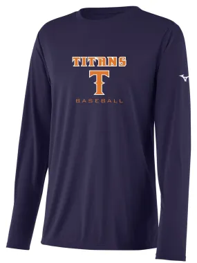 Mizuno NXT Long Sleeve Shirt (Navy) - Titans Baseball Club