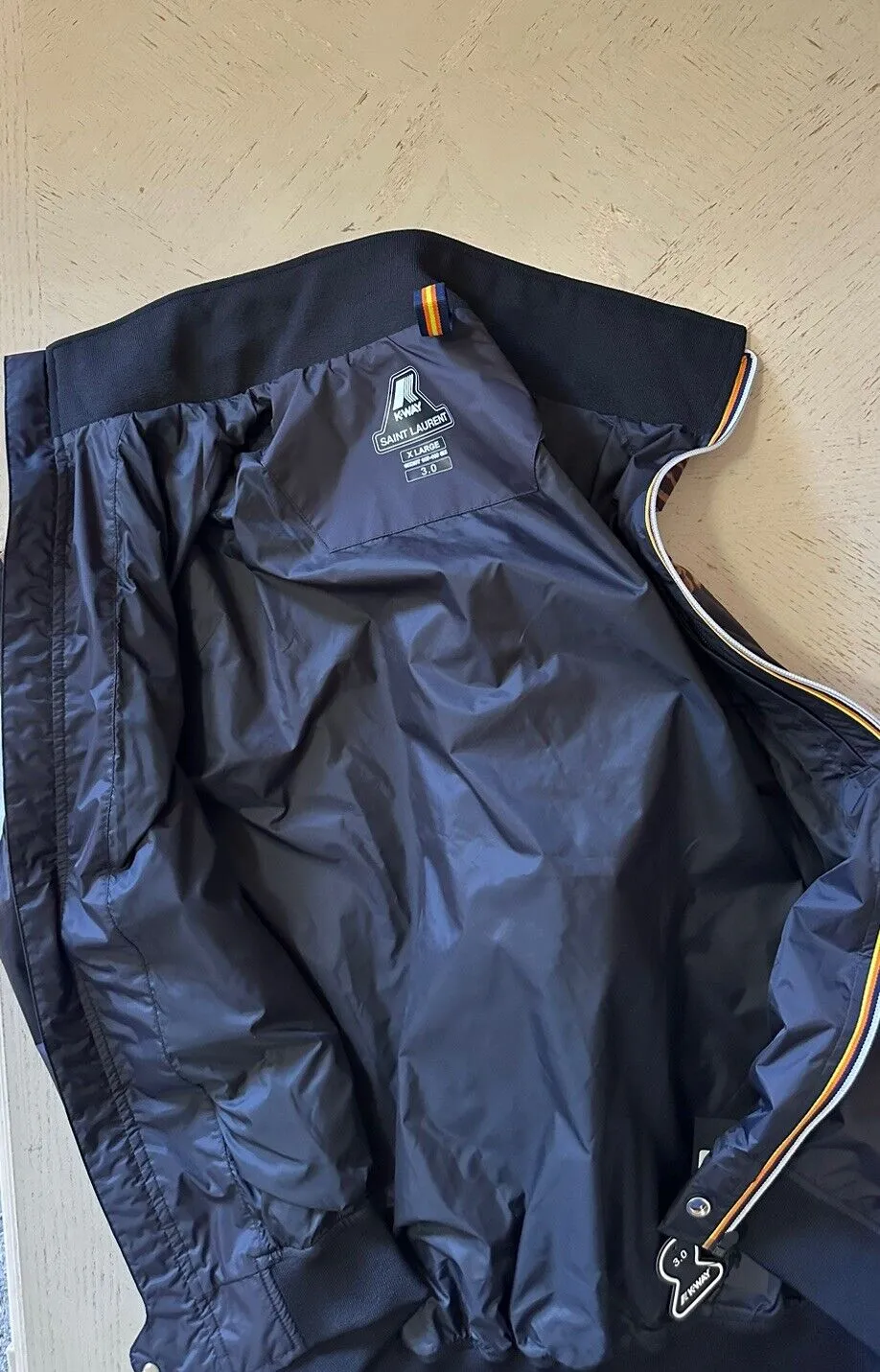 New Saint Laurent K-Way tiger bomber Track jacket Black/Red/Tiger Size XL