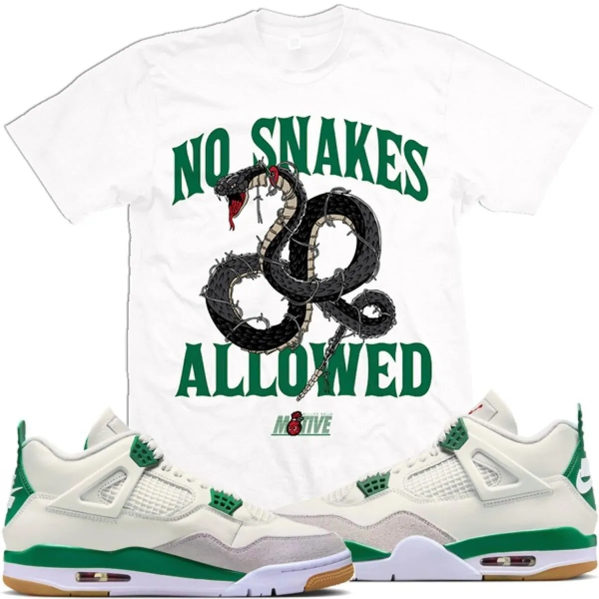 No Snakes Allowed White T Shirt