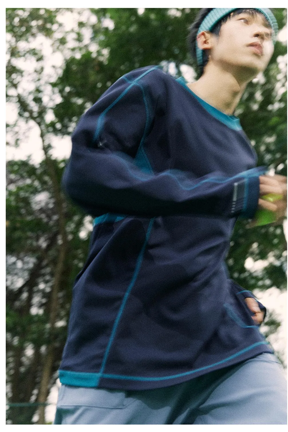 NORYBRAND コントラストカラーラウンドネックTシャツ NGA001