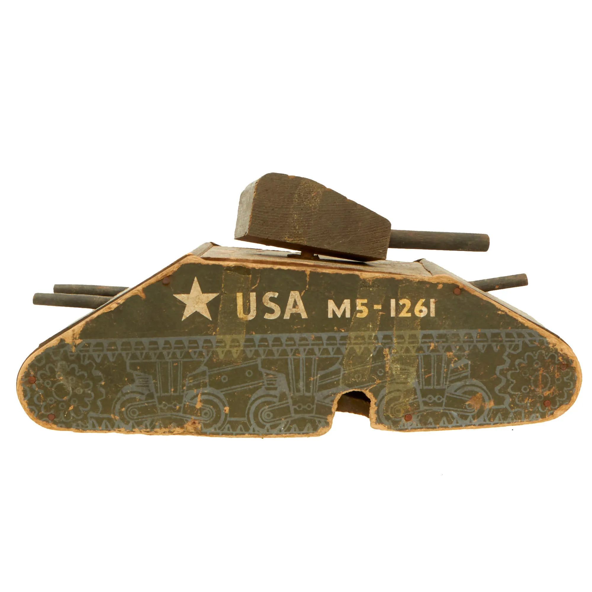 Original U.S. WWII Wartime Economy Paper / Cardboard Toy Tank