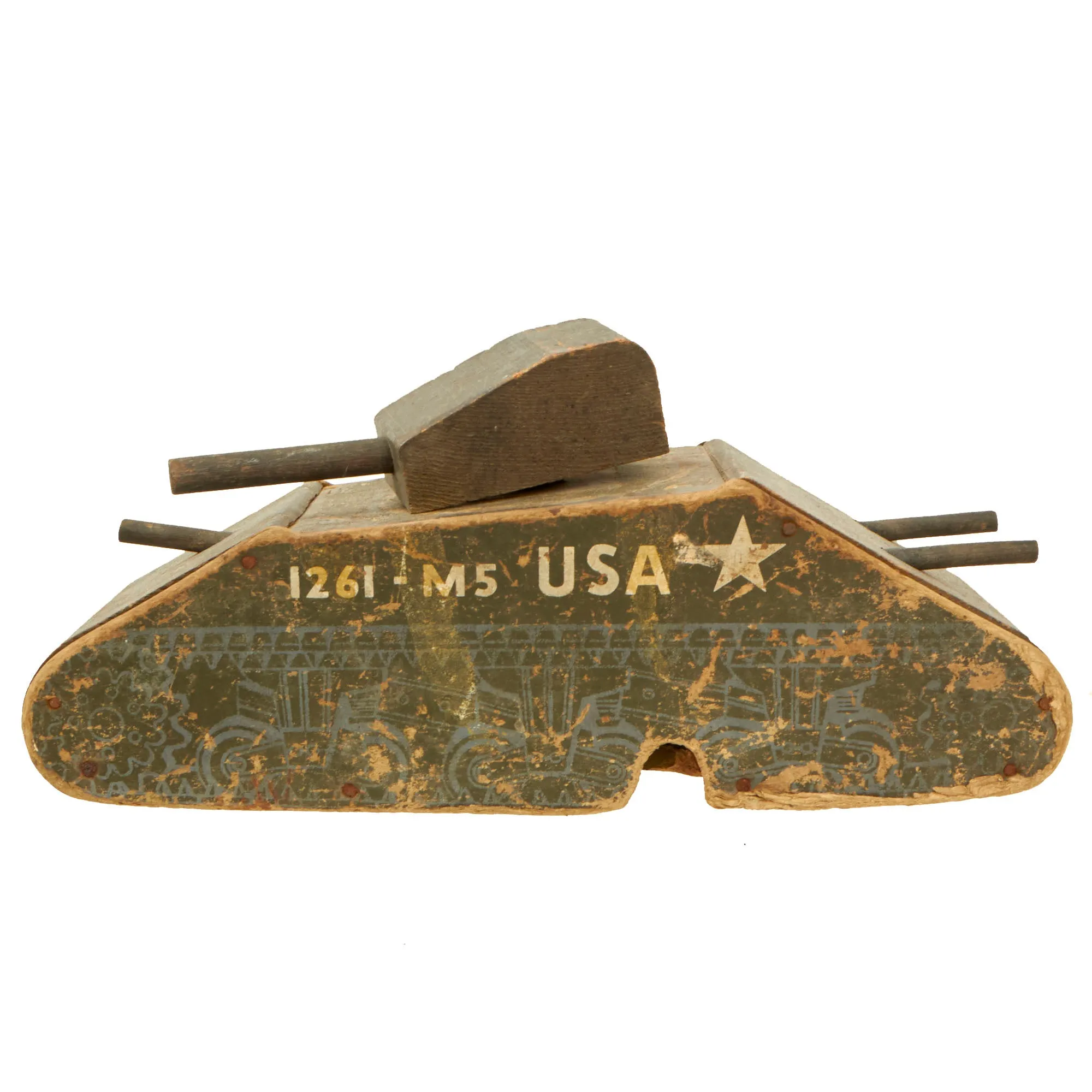 Original U.S. WWII Wartime Economy Paper / Cardboard Toy Tank