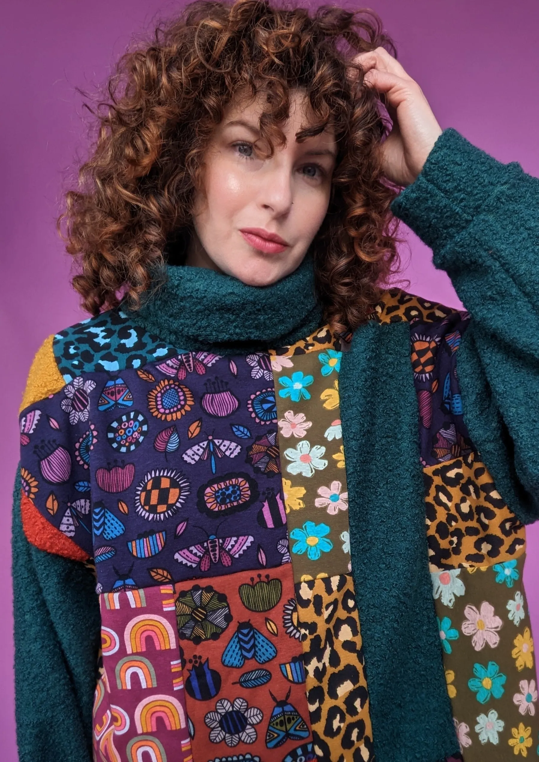 Patchwork Boucle Jumper