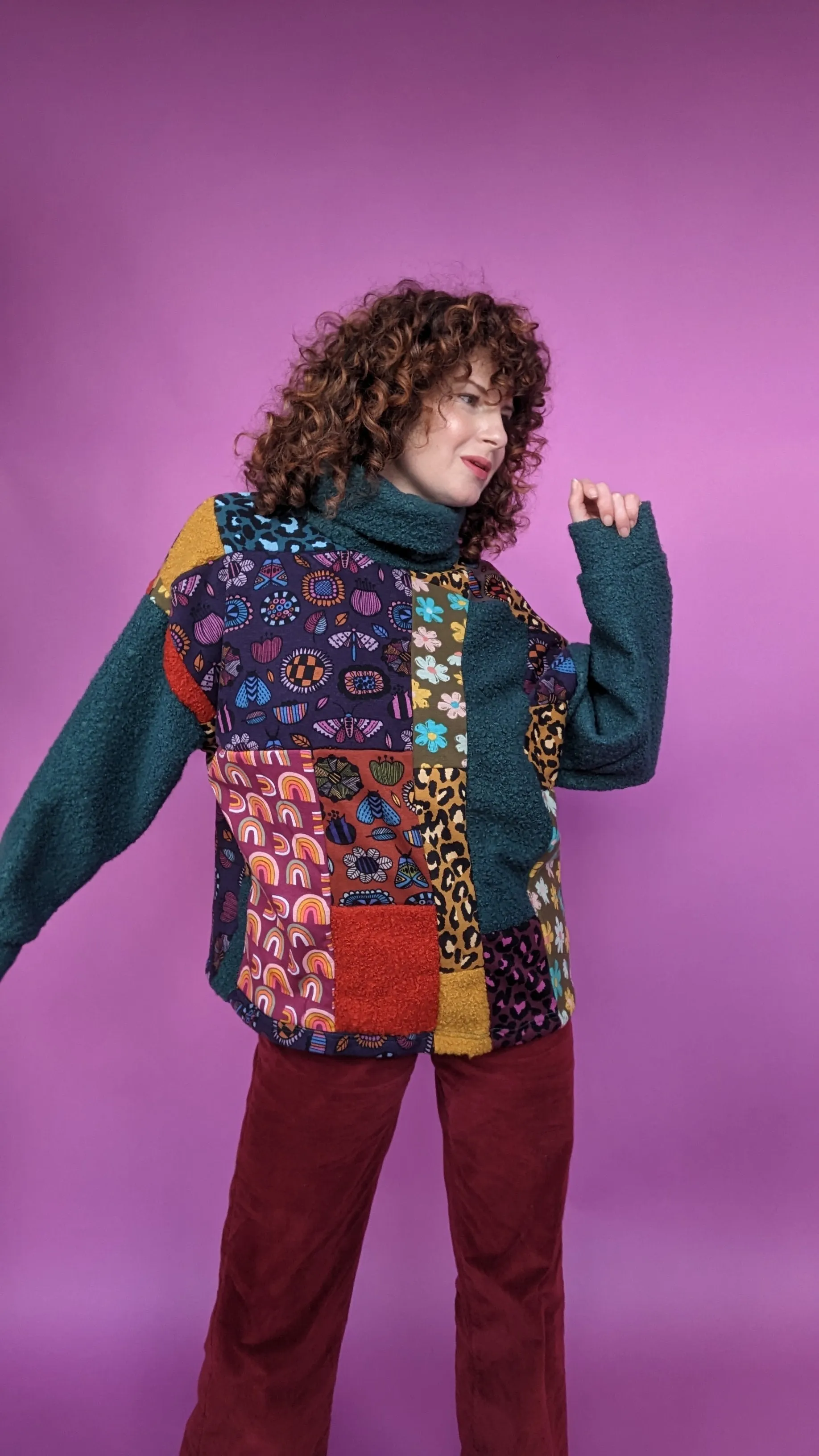 Patchwork Boucle Jumper