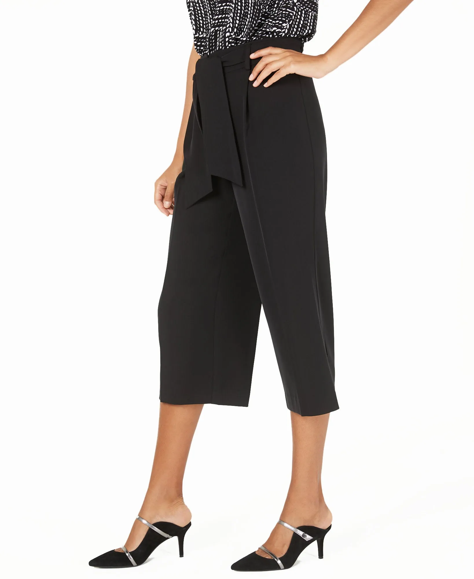 Petite Belted Culottes