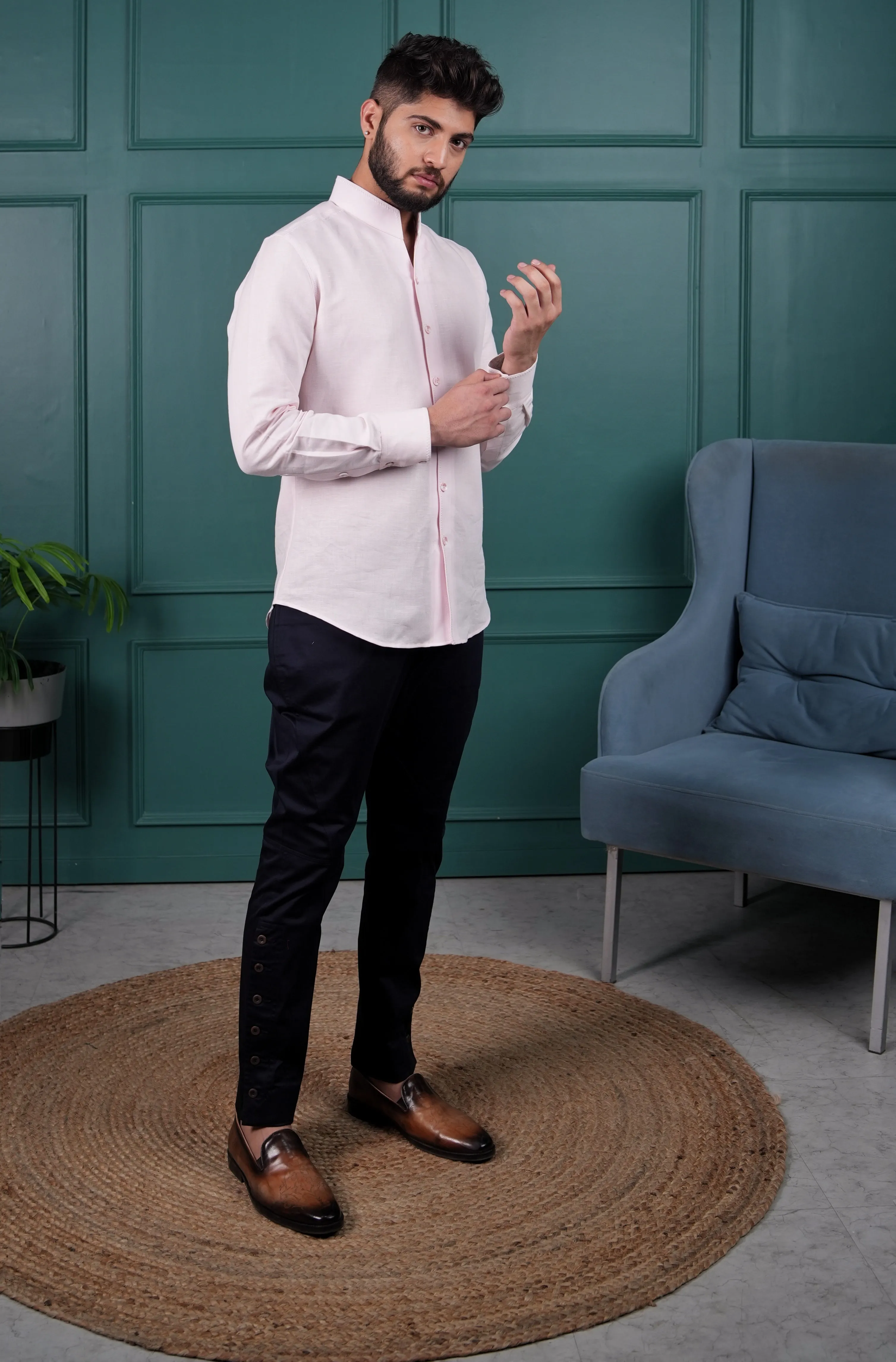 Pink Linen Shirt