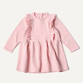 Pink Ruffle Knit Dress