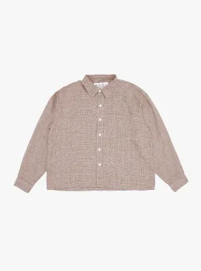 Priority Shirt Brown Linen Check