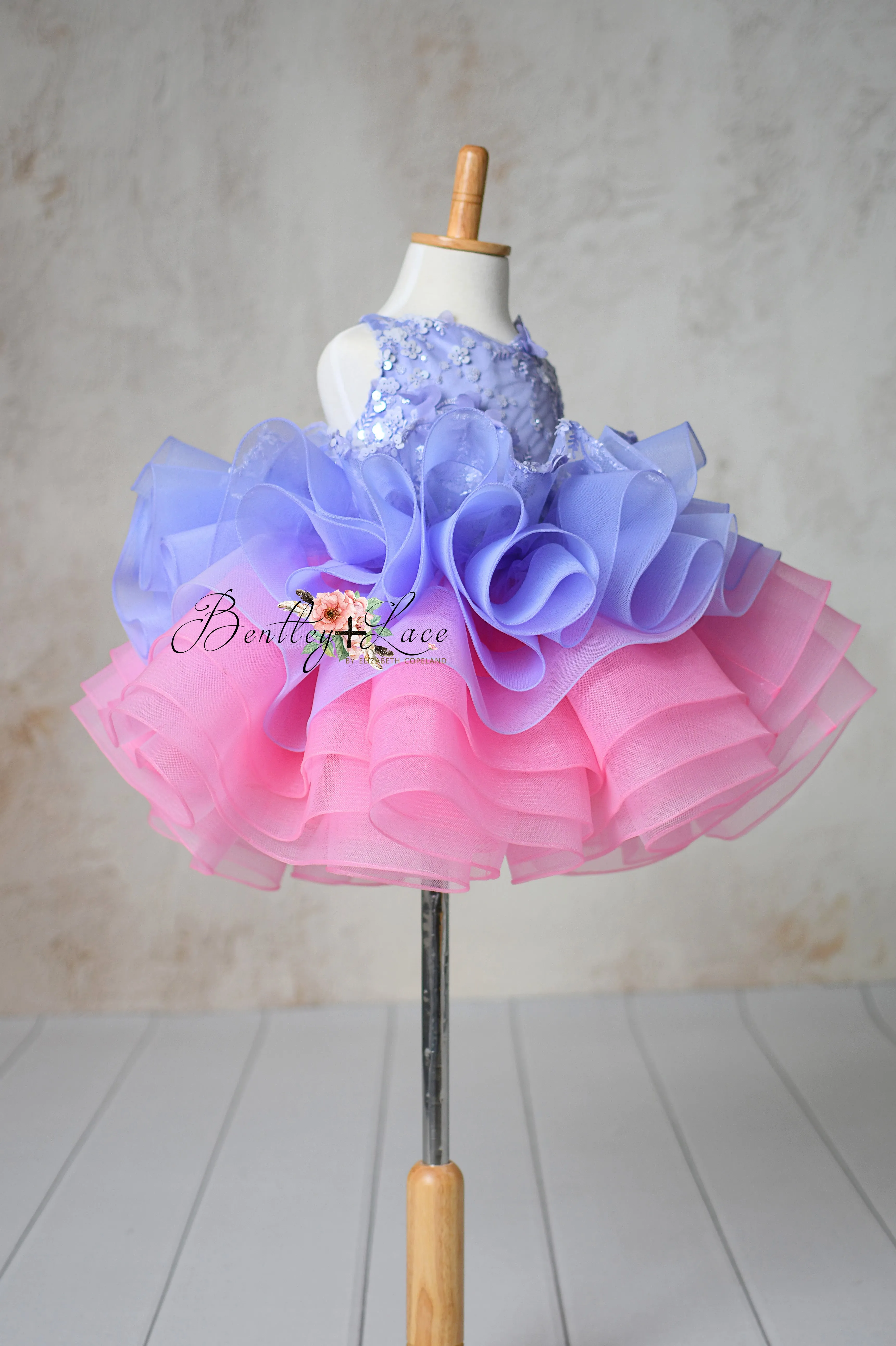 "Lilac Enchantment" -   Petal length dress( 4 Year - 5 Year)
