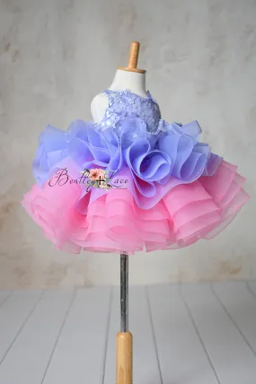 "Lilac Enchantment" -   Petal length dress( 4 Year - 5 Year)