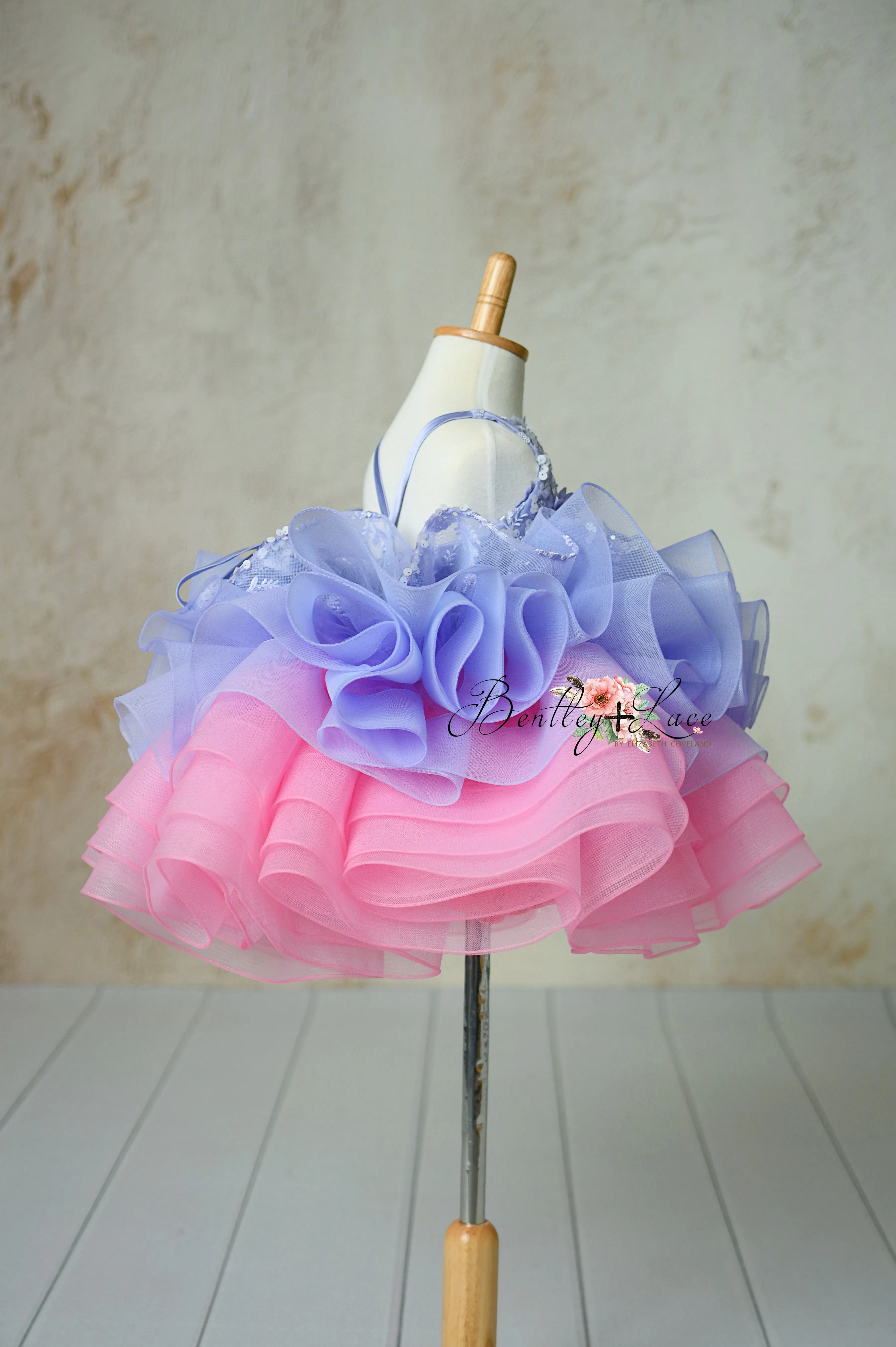 "Lilac Enchantment" -   Petal length dress( 4 Year - 5 Year)