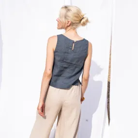 R: Maxi WELS wide leg linen pants (Size: XS; Color: Oat Milk)