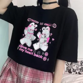 Rabbit VS Heart Crop Top