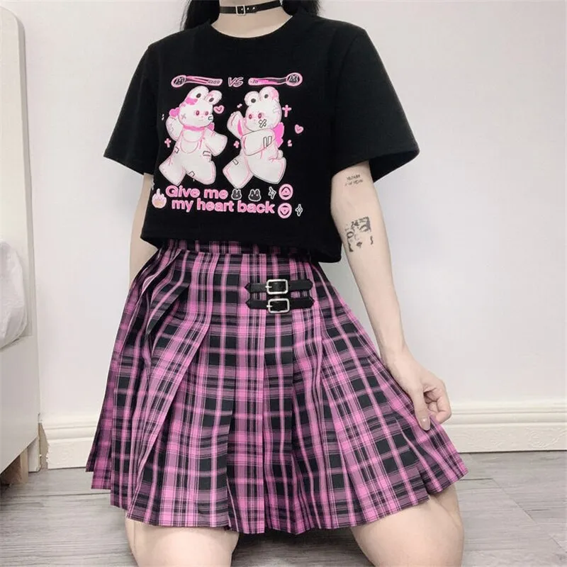 Rabbit VS Heart Crop Top