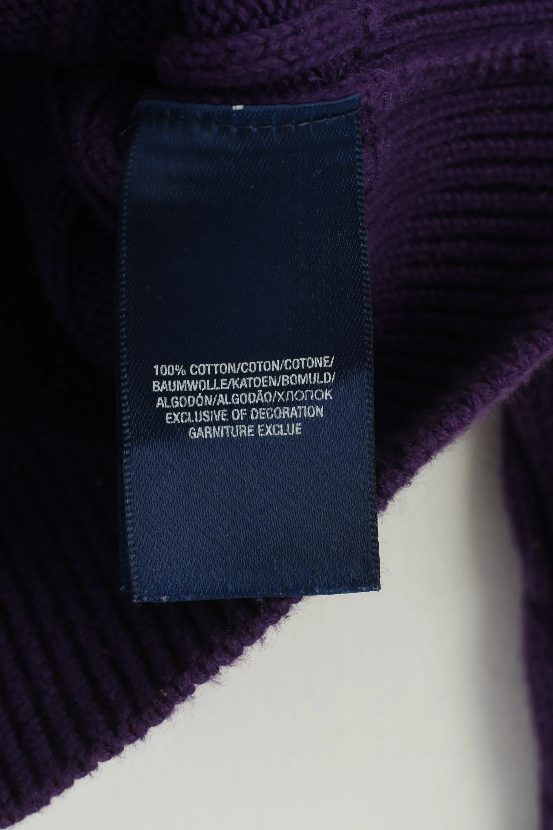 Ralph Lauren Girls L 12 Age Jumper Purple Bottoms Crew Neck Cotton Vintage Classic Top