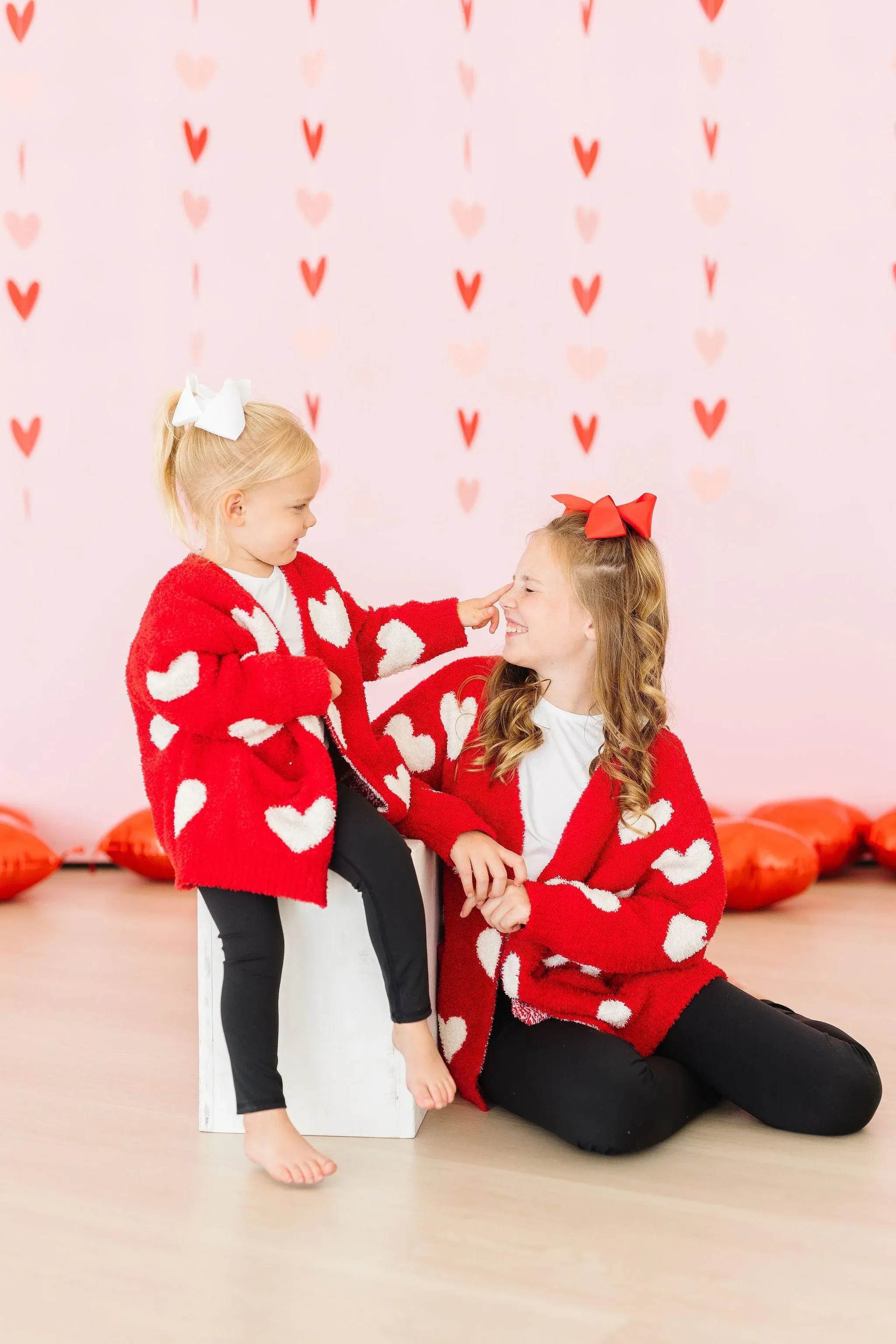 Red Coconut Heart Cozy Cardigan Sweater