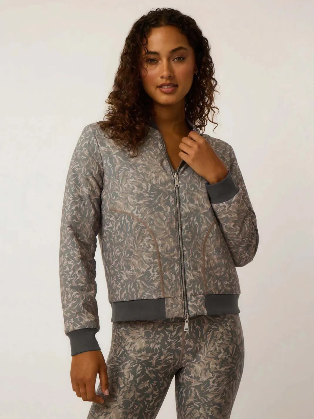 Reversible Serrano Bomber Jacket - Smoke Heather | Greyson Clothiers