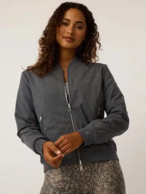 Reversible Serrano Bomber Jacket - Smoke Heather | Greyson Clothiers