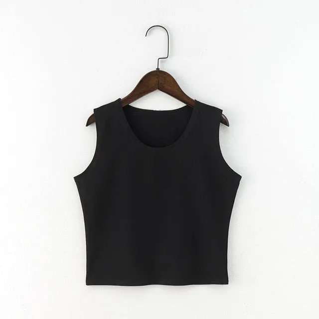 Round Neck Sleeveless Top