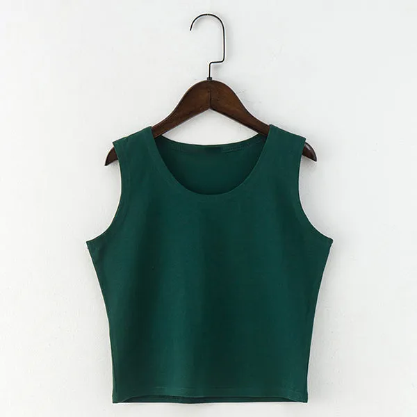 Round Neck Sleeveless Top