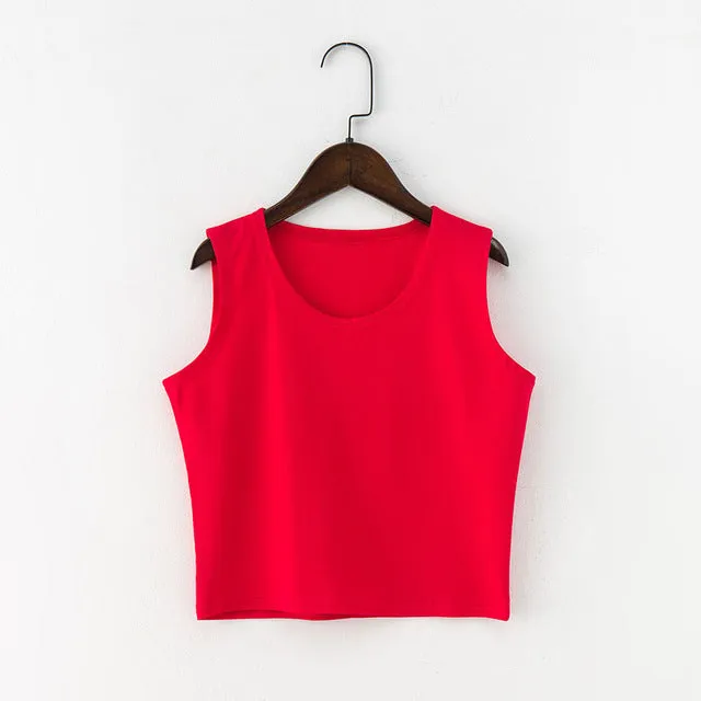 Round Neck Sleeveless Top