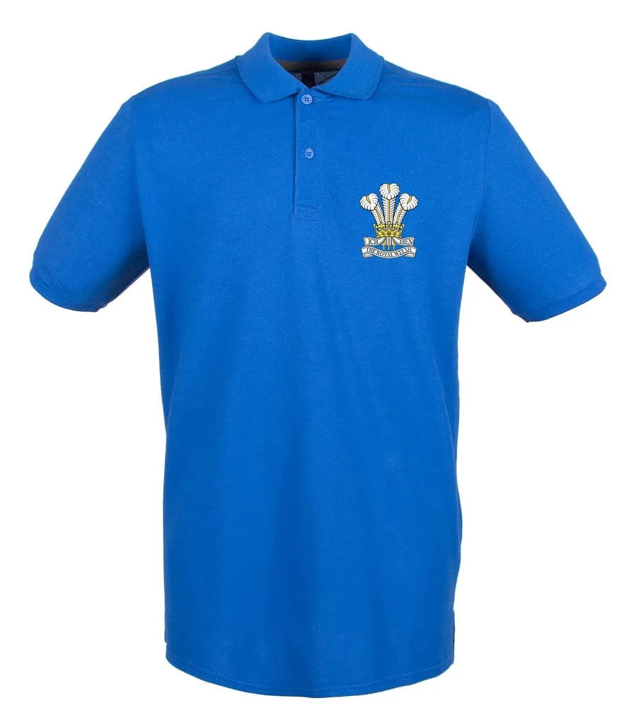 Royal Welsh Embroidered Pique Polo Shirt