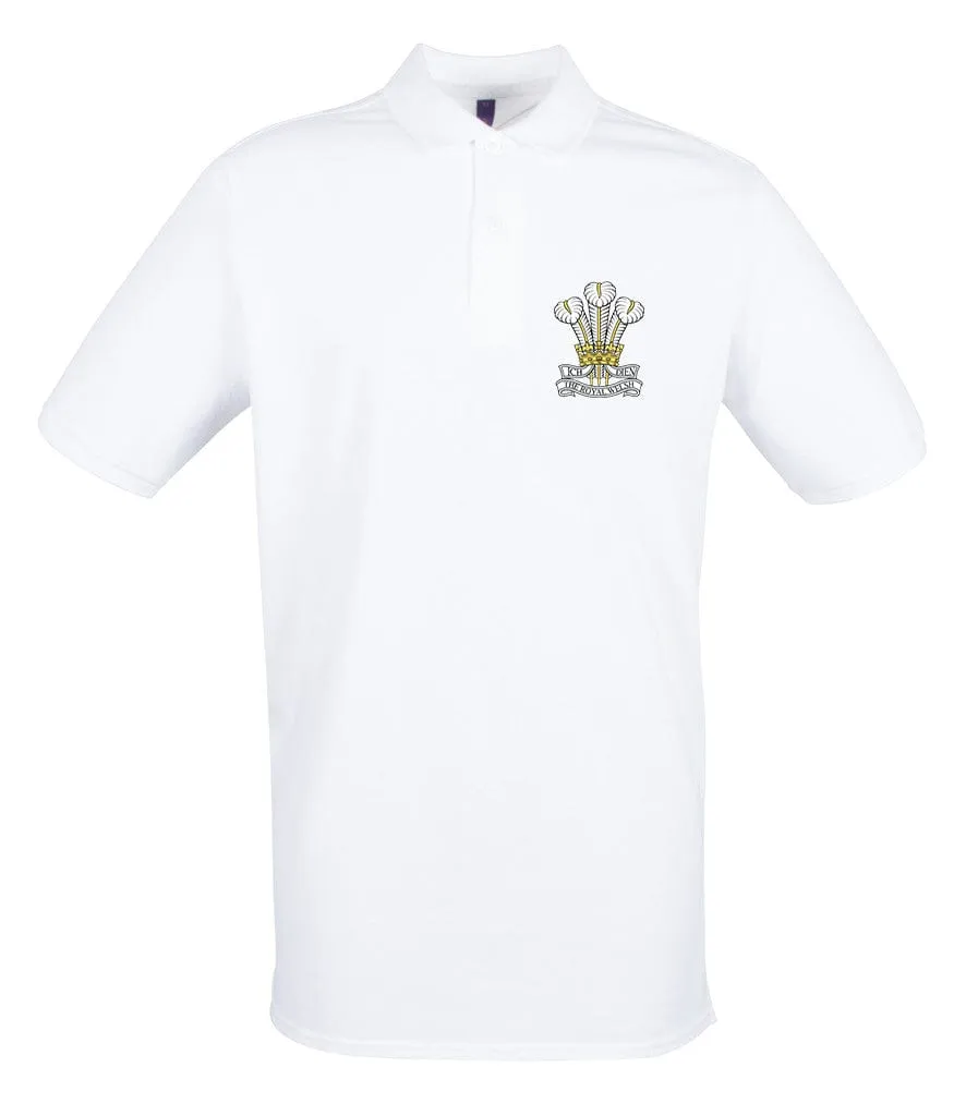 Royal Welsh Embroidered Pique Polo Shirt