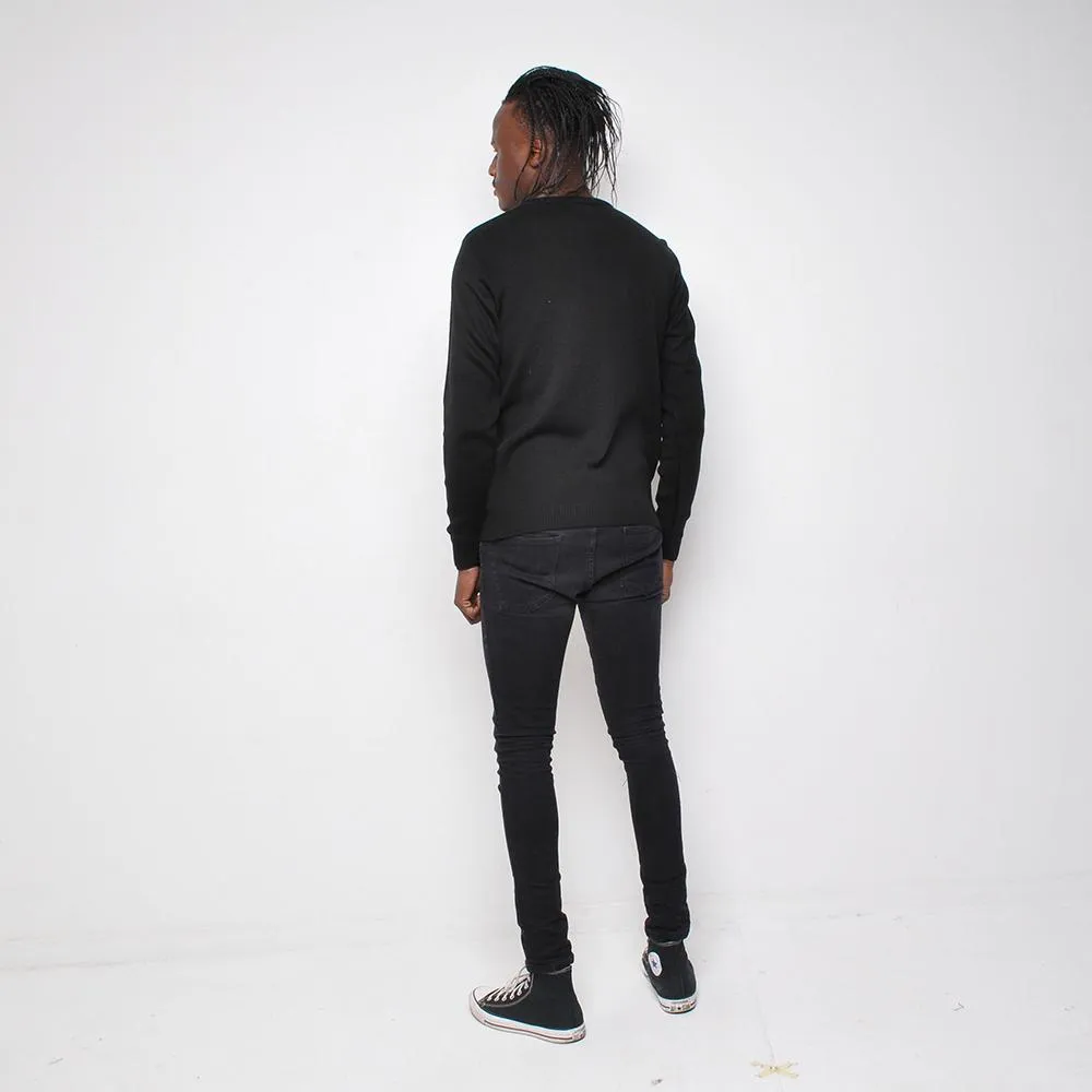 Run & Fly - T Rex - Mens Jumper - Black