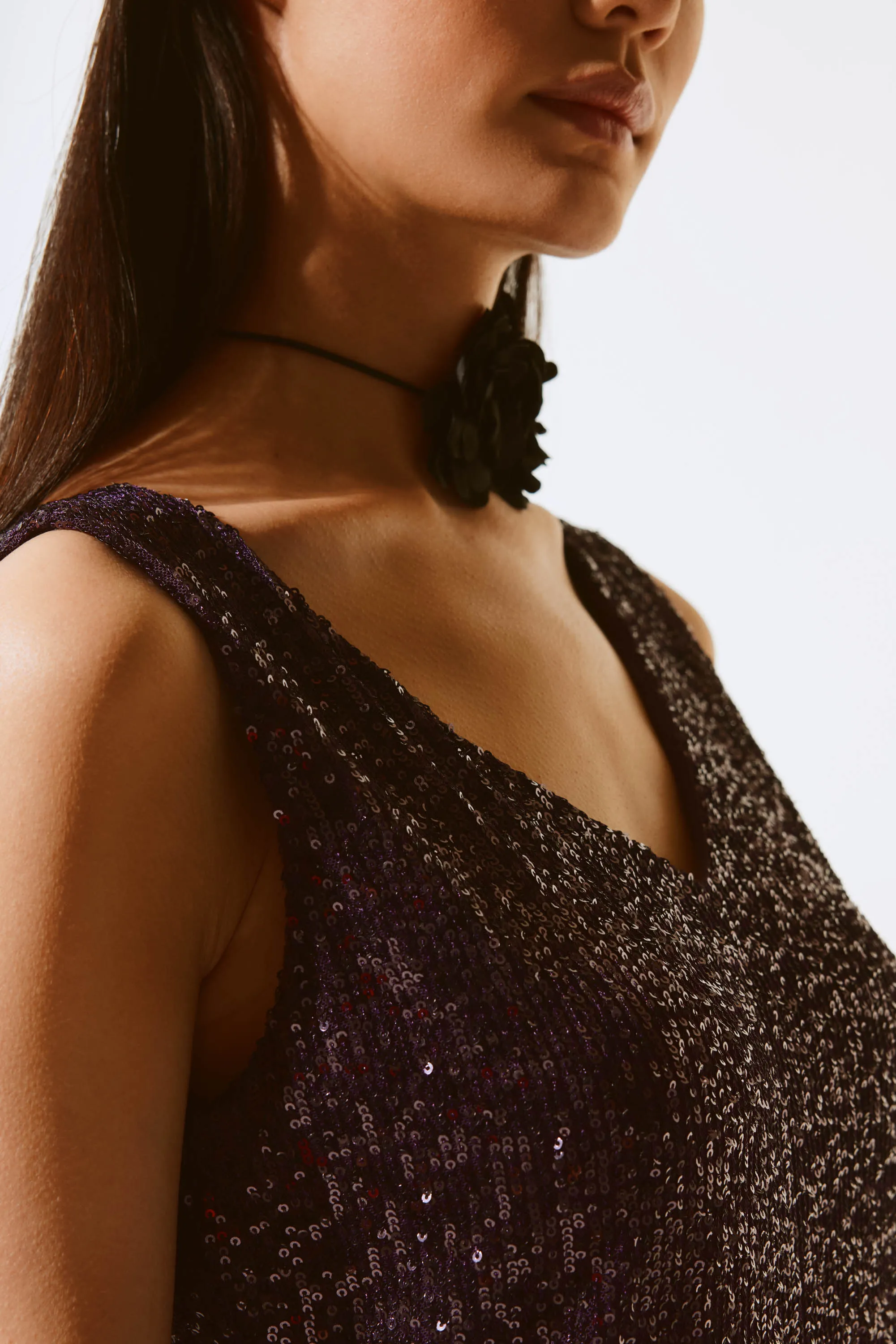 SEQUIN SLEEVELESS TOP