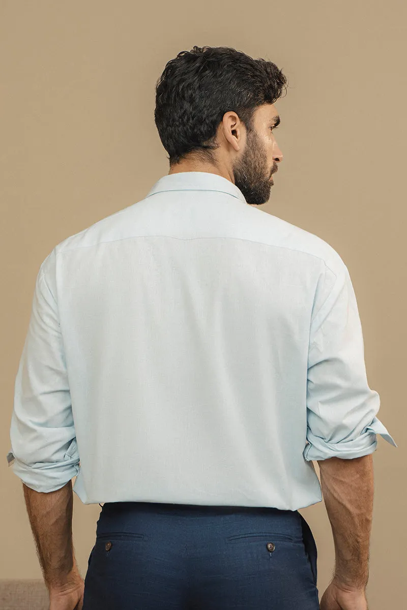 SKY BLUE LINEN SHIRT