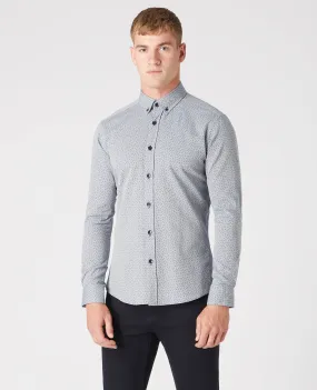 Slim Fit Print Cotton Shirt