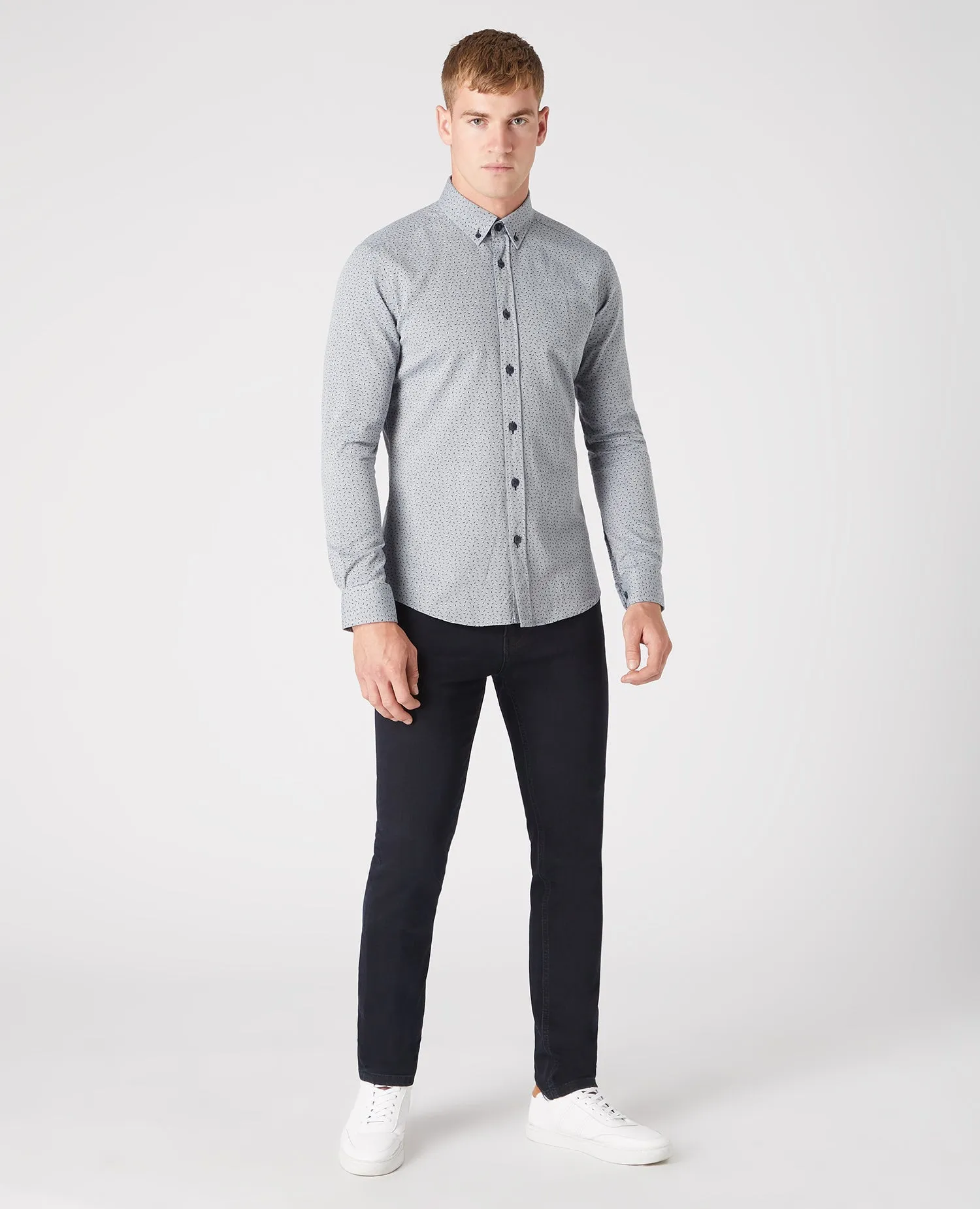 Slim Fit Print Cotton Shirt
