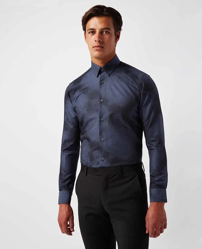 Slim Fit Printed Cotton Shirt