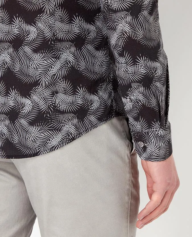 Slim Fit Printed Cotton Shirt
