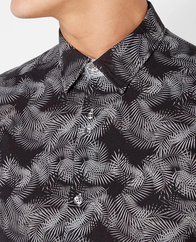 Slim Fit Printed Cotton Shirt