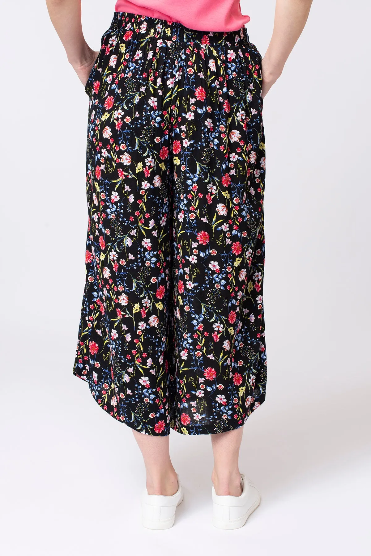 Sprig ditsy crinkle culottes