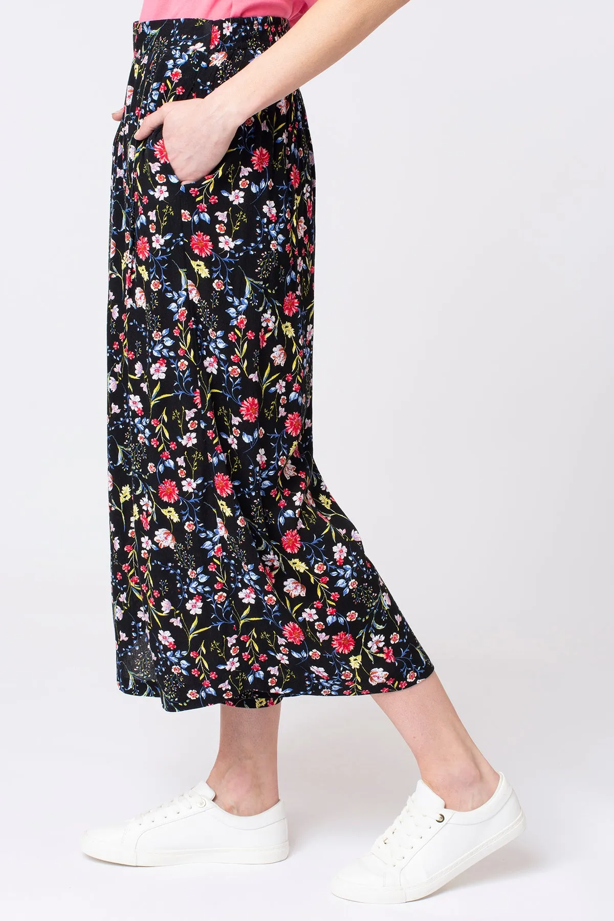 Sprig ditsy crinkle culottes