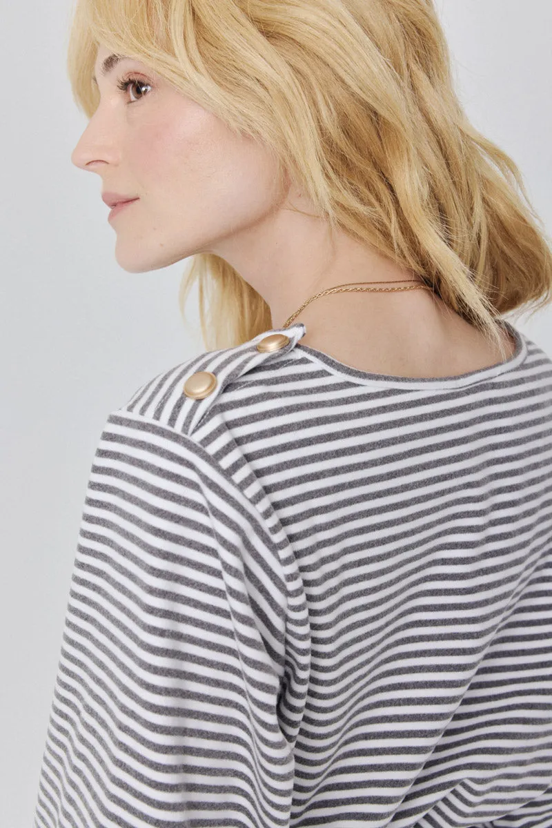 Stella Long Sleeve Top (Grey)