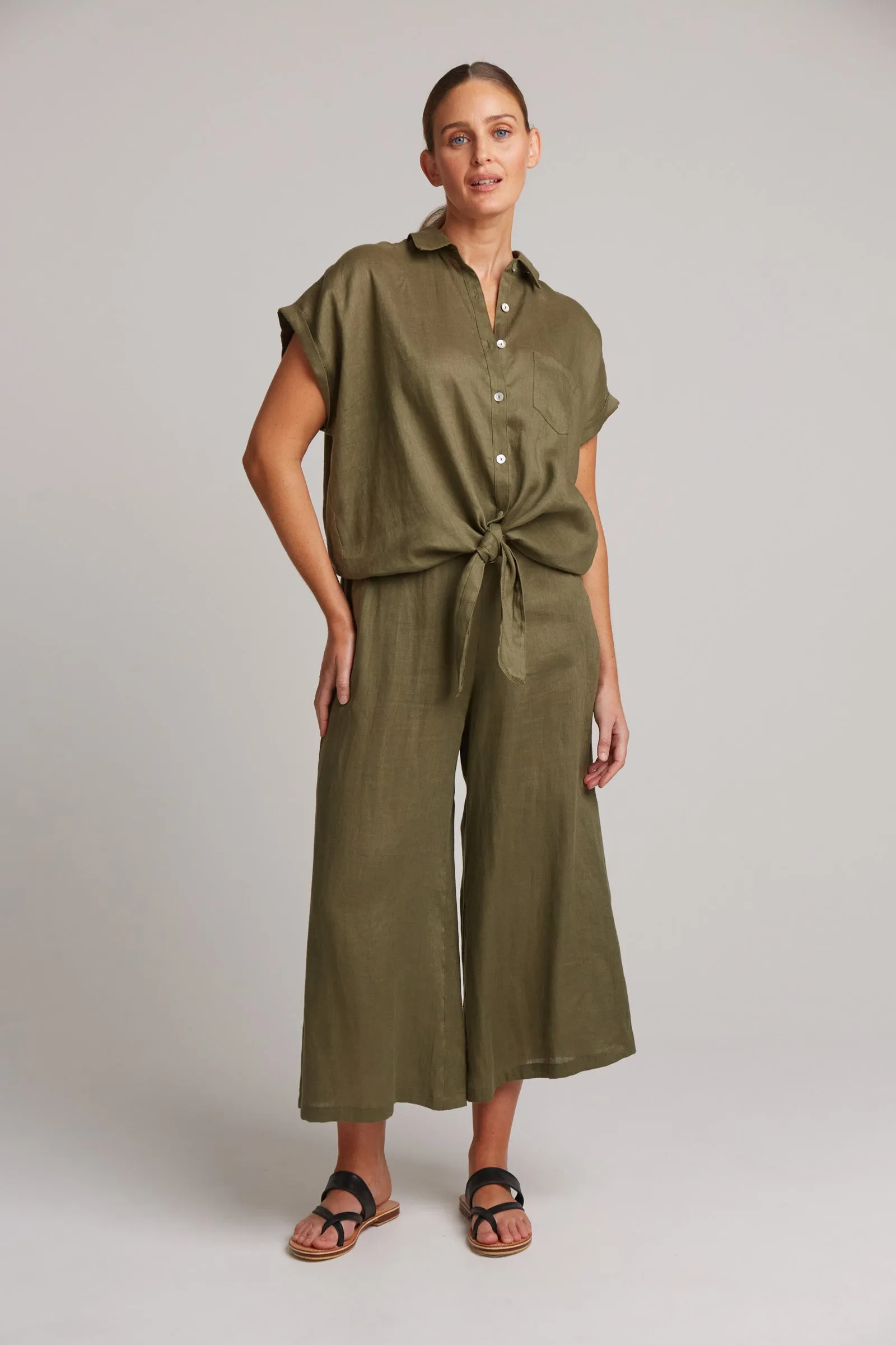 Studio Tie Shirt - Khaki