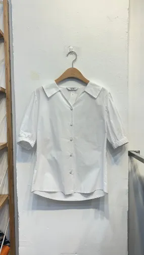 Summer white blouse shirt