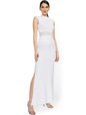 Tall Cap-Sleeve Slit-Leg Maxi Sweater Dress